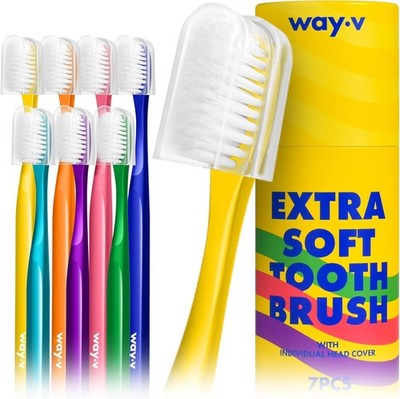 Extra Soft Toothbrush for Adults Sensitive Gums and Teeth with