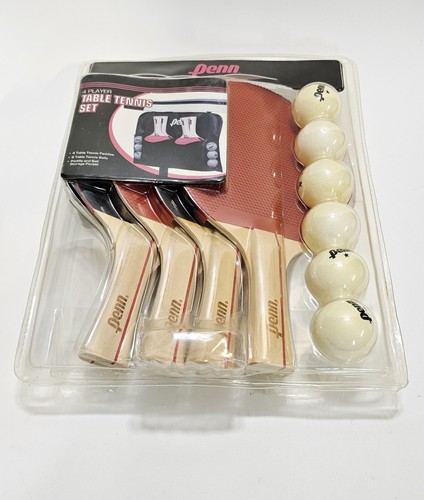 PENN 4 Player TABLE TENNIS SET w/ 4 Paddles 6 Balls Storage Bag NEW SEALED! Fun - Picture 2 of 2