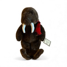 Wendell The Walrus w/ Red Holiday Plaid Scarf Plush By Russ Berrie 14  Cute