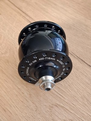 SON Deluxe Disc Dynamo Front Hub Road Gravel QR 100mm 32H Black