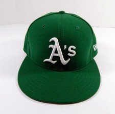 2022 Oakland A's Athletics Austin Pruitt #29 Game Issued Kelly Green Hat 7.125 2
