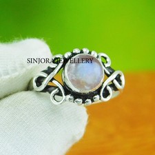 Rainbow Moonstone 925 sterling silver handmade Gift ring US size 5 to 13