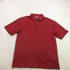 Nike Golf Men's Medium Red Dri-Fit Polo Shirt Performance Athletic Victory M