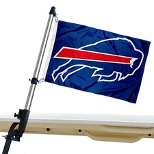 Buffalo Bills Golf Cart Flag and Flagpole Mount Holder
