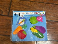 Felt Role Play Kit carrot,tomato,lettuce, corn,eggplant, radish  2 seedpackets