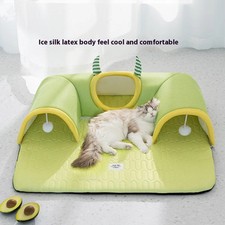 Breathable Cat Tunnel Bed - 4-Season Monster Nest Mat for Cats  Kittens