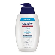 Aquaphor Baby Wash and Shampoo Unscented 25.4 oz Pump