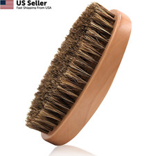 Boar Bristle Beard Brush Wood Pocket Travel Soft Mustache Hair Brush for Men New