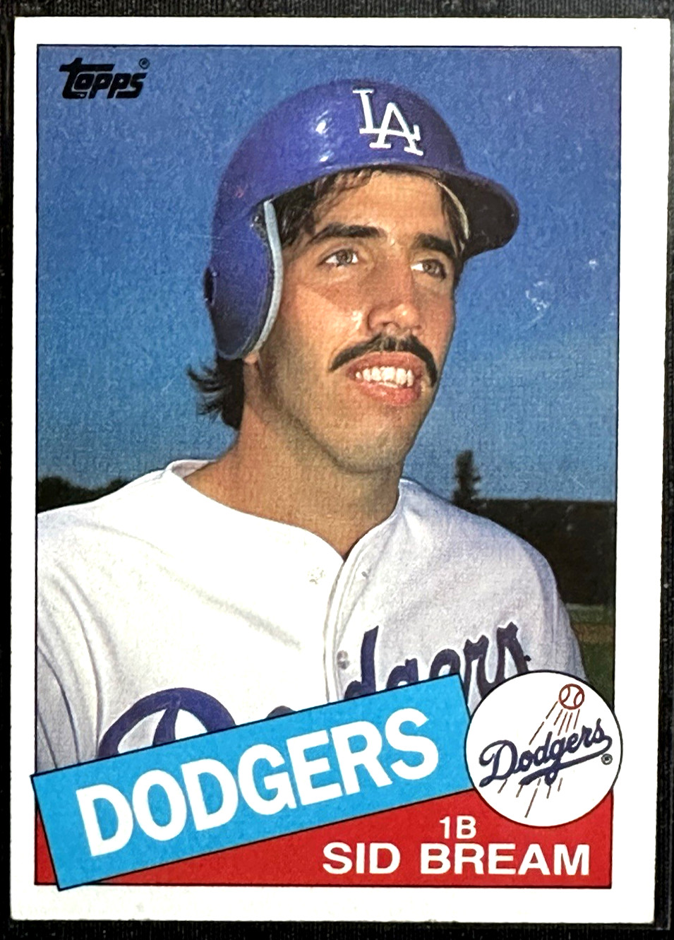 Sid Bream Rookie #253 1985 Topps Los Angeles Dodgers Baseball Card MLB NM