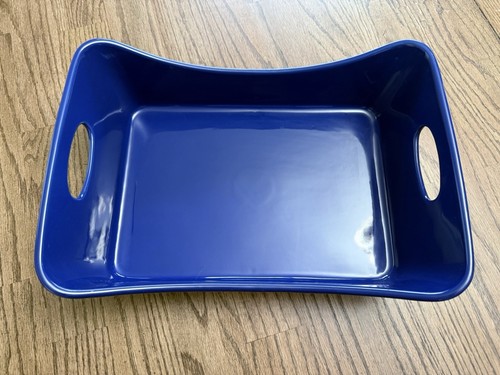 Rachael Ray 9” X 13” Lasagna Lover Stoneware Baking Dish Cobalt Blue - Bild 2 von 7