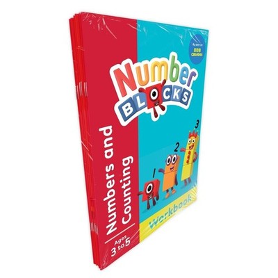 Numberblocks and Alphablocks Red Level Workbook Set (6 Books) by Alphablocks