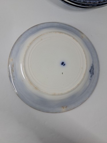4 Soup Bowls Royal Staffordshire Pattern Renown Blue White 8" - Picture 14 of 17