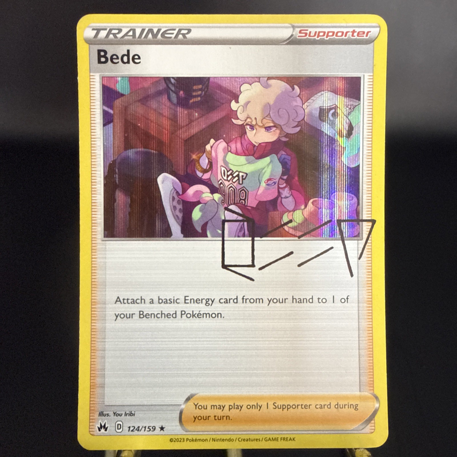 Pokémon TCG Bede 124/159 Crown Zenith EN Trainer Rare Holo NM