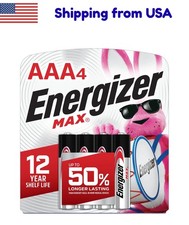 Energizer MAX AAA Batteries 4 Pack - Triple A Alkaline - Long Lasting Power