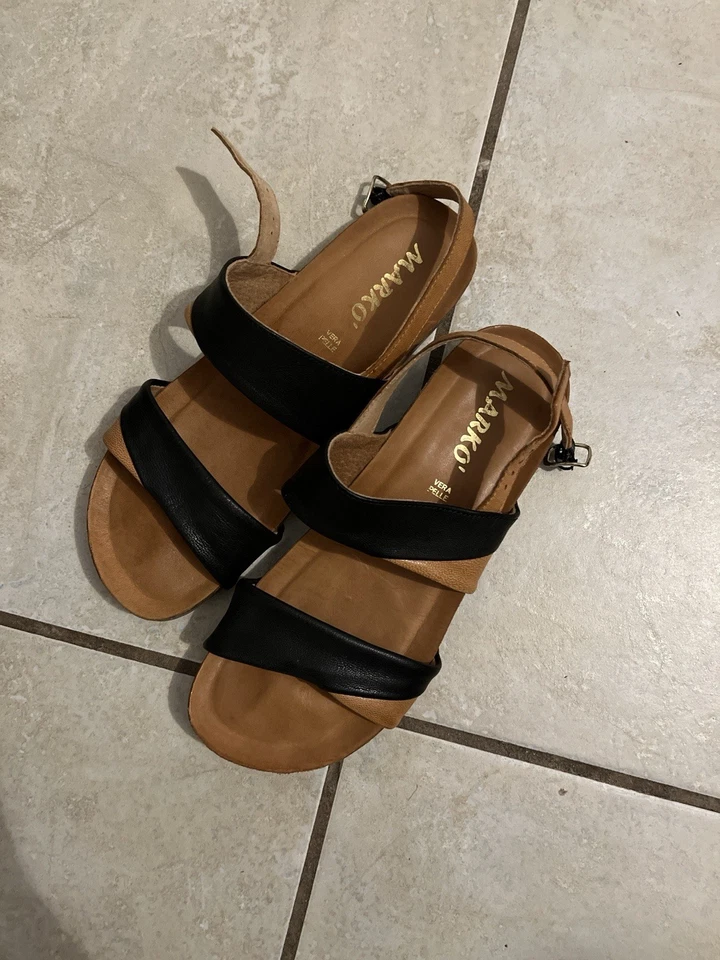 Sandalias para mujer 100 % cuero talla 9 Foto 2 de 4