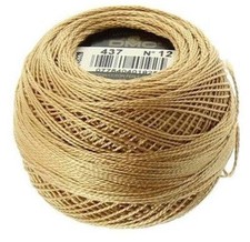 DMC Pearl Cotton 131 Yard Ball - Size 12 - Color 437 Light Tan