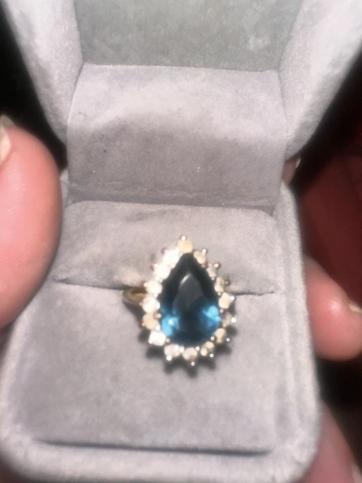 Лондон синий топаз кольцо размер 6,5 женщин - Изображение 2 из 4