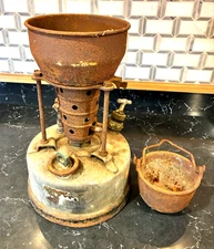 Vintage Rare Clayton & Lambert  Smelting Pot Stove Plumbers Furnace Kit Set