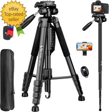 Tripod for Camera 72" Tall Camera Tripod Monopod with Remote Professional Heavy