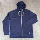 Marine Layer Afternoon Full Zip Hoodie Mens Medium True Navy Blue Soft $108 NWOT