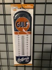 Vintage Look Metal Gulf Oil Thermometer Reproduction Sign NIP