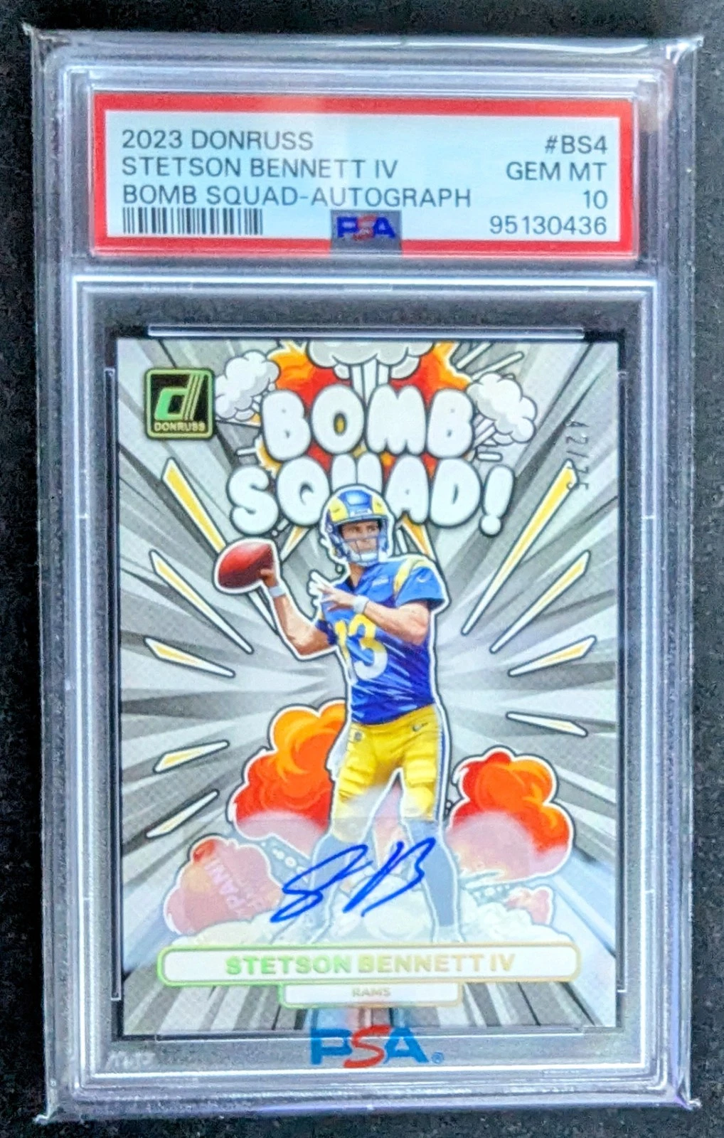 Stetson Bennett Panini Donruss Bomb Squad #BS4 Autograph