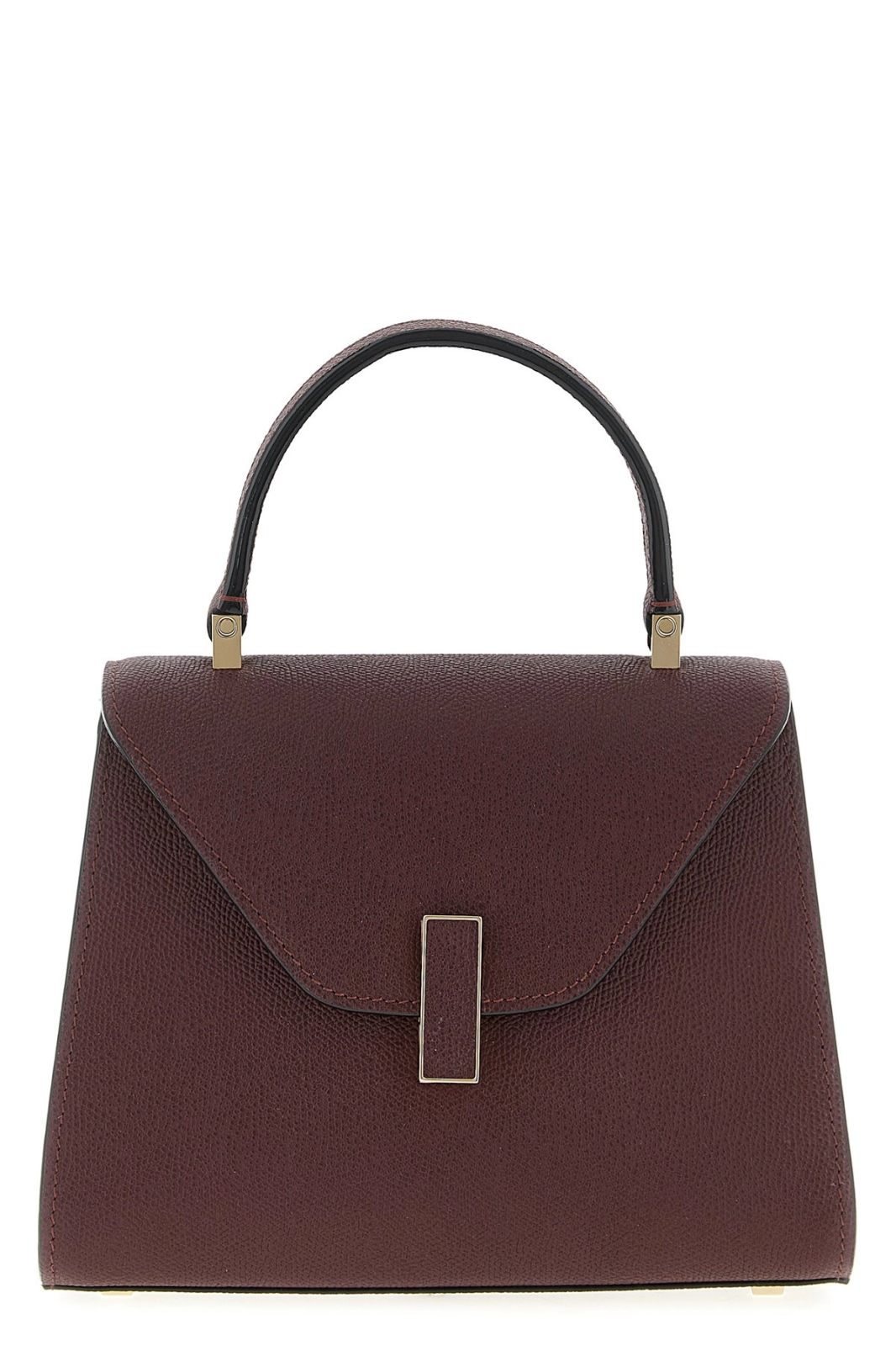 VALEXTRA Iside Mini Bordeaux Leather Top Handle Bag New/Authentic