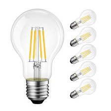 A19 Vintage Edison LED Filament Bulb E26 Base, 4W 40W Equivalent , Warm Whit...