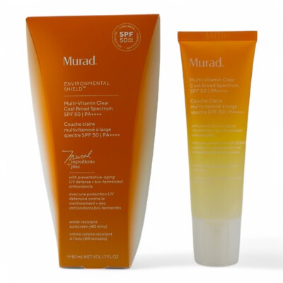 Murad Multi-Vitamin Clear Coat SPF 50 PA++++ Sunscreen 1.7 oz New Sealed Boxed