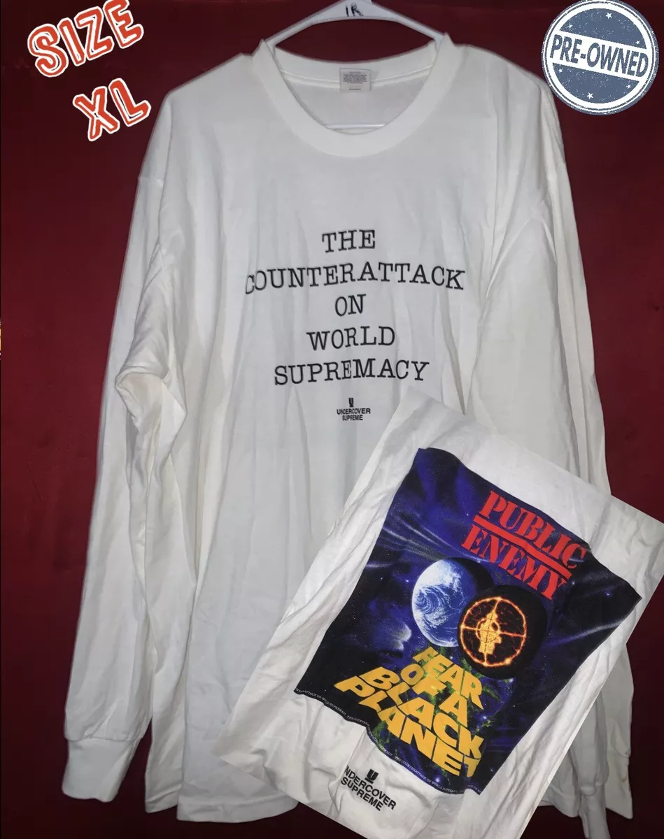 Supreme Undercover Public Enemy Counterattack L/S White Size XL SS18  Authentic