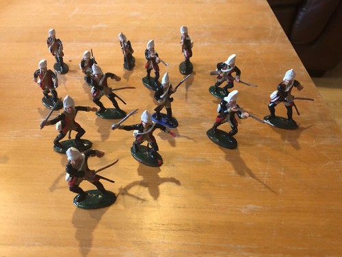 14 American Revolution Prussians Painted Plastic Toy Soldiers