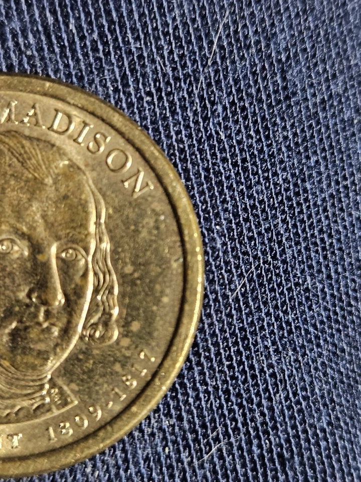 2007 P James Madison United States One Dollar Coin 1809-1817 (Very Rare), (AU) - Image 2 of 4