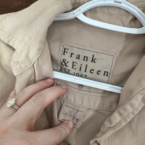 Frank & Eileen Mary Hemdkleid berühmter Denim Knopfleiste Langarm $ 328 XXS - Bild 8 von 8