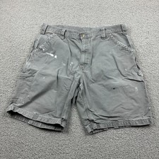 Carhartt Shorts Men 40 Gray Carpenter Cargo B147 Fat Canvas Utility Original Fit