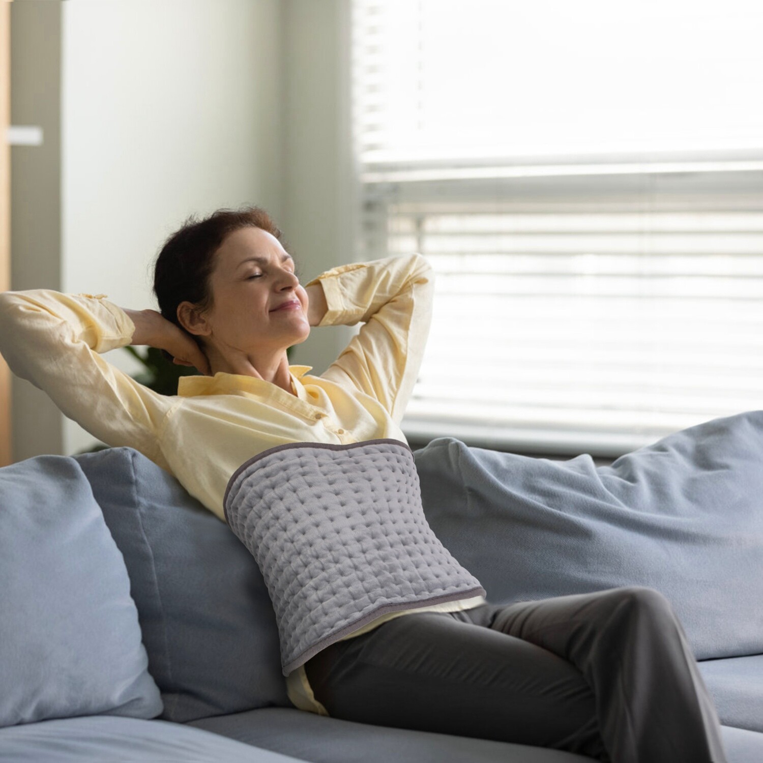 11.41x24.41in Winter Electric Heating Pad Back Abdomen Shoulder Pain