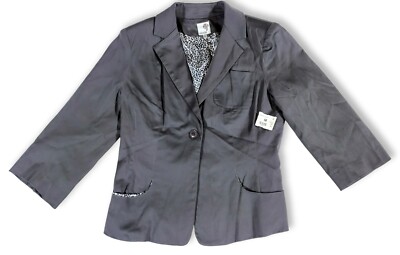 Womens Medium CHERISH Grayish 1 Button Blazer w/Shoulderpads Preowned *CUTE