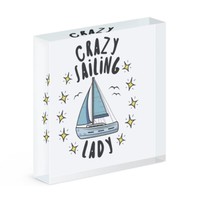 VerrüCkte Segeln Damen Stars Acryl Foto Block Rahmen Lustig Sport Boot Scherz