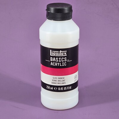 Liquitex BASICS Gloss Varnish, 250ml 8.45 Fl Oz (Pack of 1), Varnish 