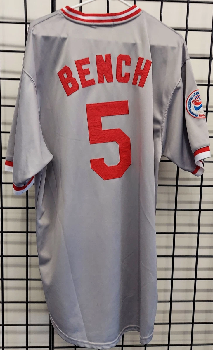 Vintage 1976 Johnny Bench Cincinnati Reds #5 Jersey Sz 54 Mitchell