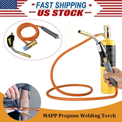 Mapp Propane Self Ignition Gas Soldering Welding Brazing Torch W/ 5FT Hose Kit