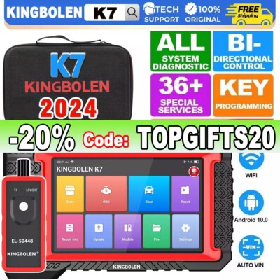 KINGBOLEN K7 ECU Coding Bidirectional Diagnostic Tool All System OBD2 Scanner