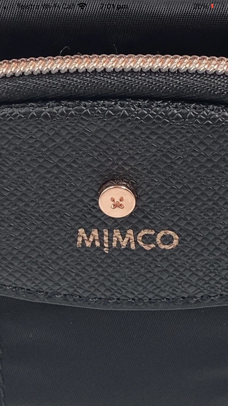 MIMCO Vista Hand Bag Black Satchel Hip Handbag Cross Body BNWT RRP149