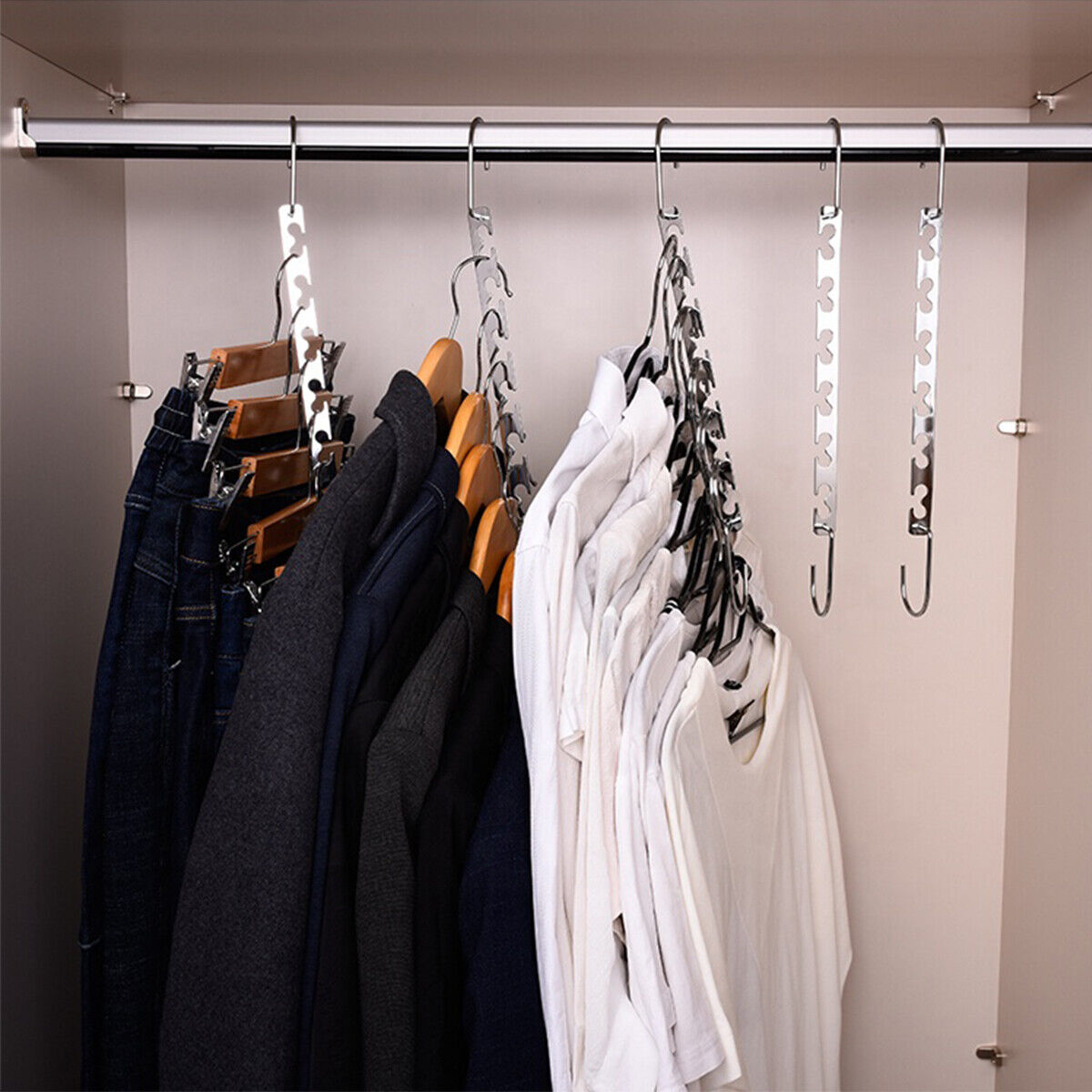 ⭐Space Saving Metal Magic Hangers ⭐ Wardrobe Tidy ⭐ Coat Hangers