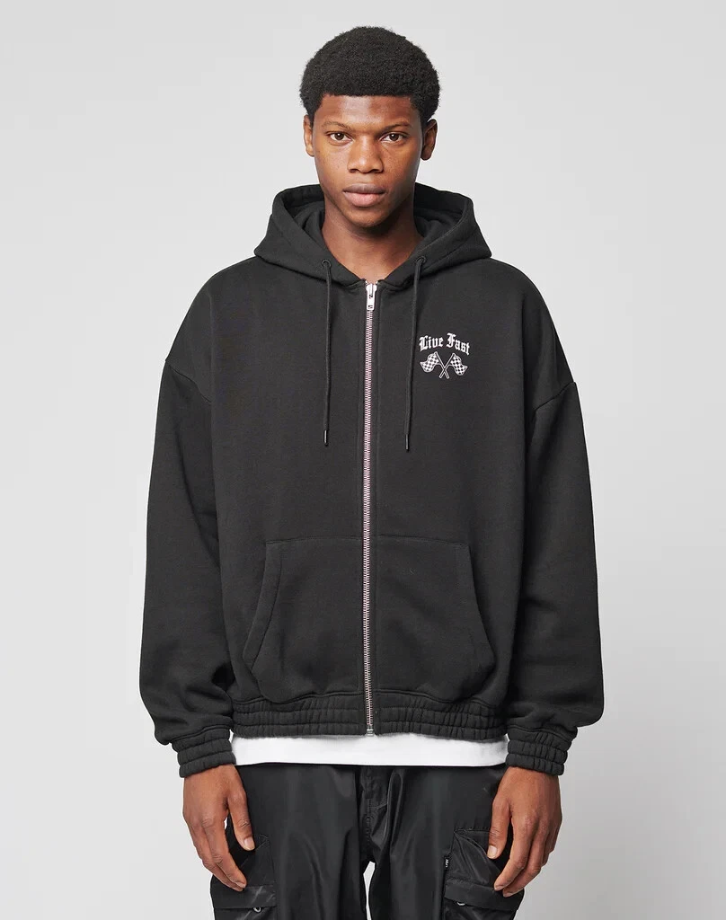 LFDY Mens Black Haters Full Zip Hoodie SIZE XL BRAND NEW bnwt RRP 99
