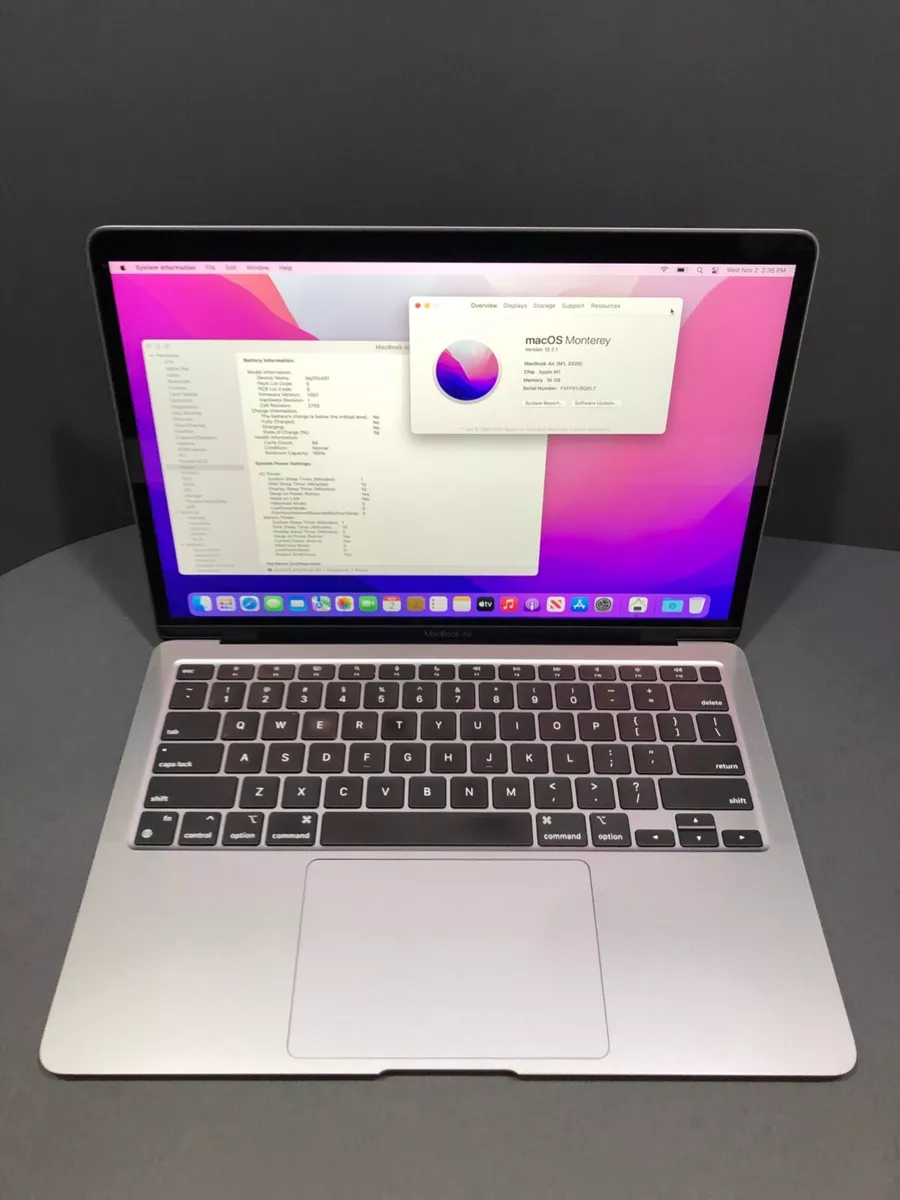 Apple MacBook Air 13” 2020 M1 3.2GHz 8GB/16GB RAM, 128GB/256GB/512GB SSD A  Grade