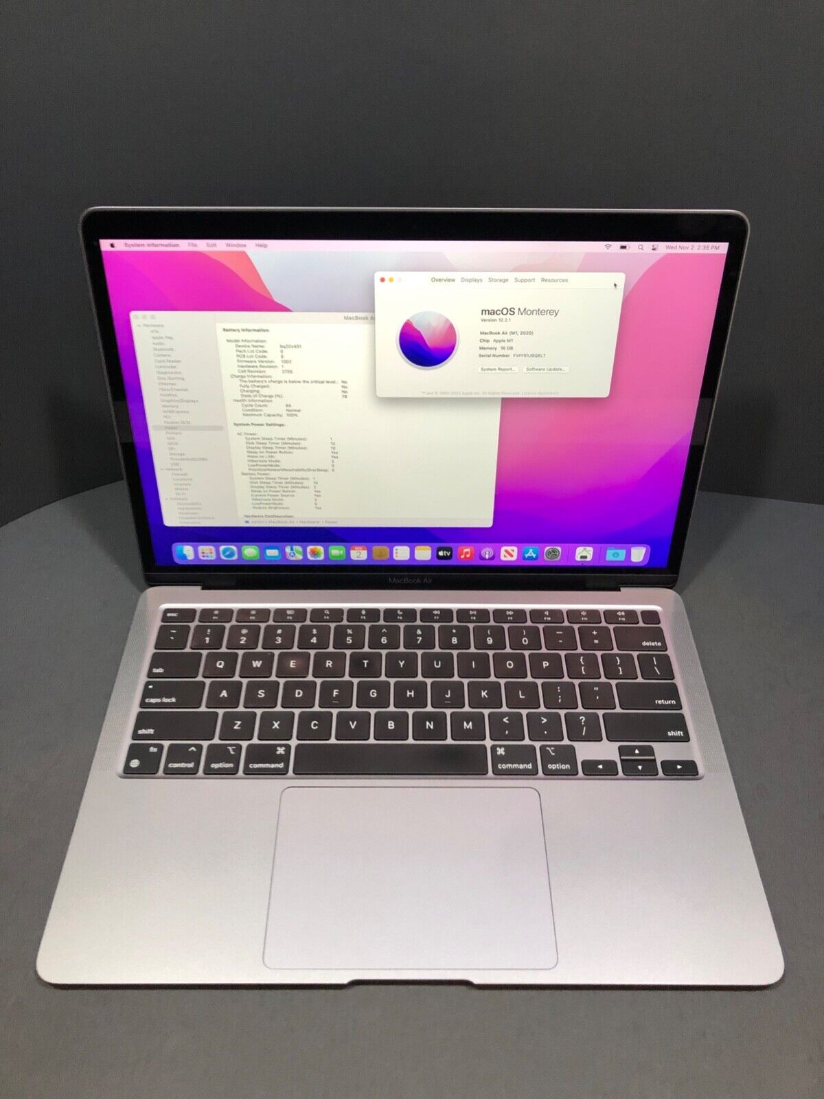 Macbook Air Apple M1 3.2 Ghz GB RAM GB SSD   A Grade