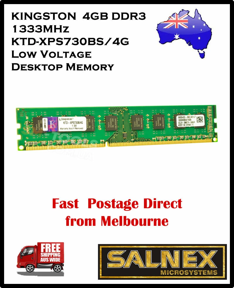 entregar Pendiente habilidad KINGSTON 4GB DDR3 1333MHz KTD-XPS730BS/4G Low Voltage Desktop Memory 740617215984 | eBay entregar Pendiente habilidad KINGSTON 4GB DDR3 1333MHz KTD-XPS730BS/4G Low Voltage Desktop Memory 740617215984 | eBay