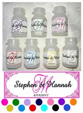 MONOGRAM WEDDING FAVORS DECORATIONS Bubble labels stickers for wedding favors