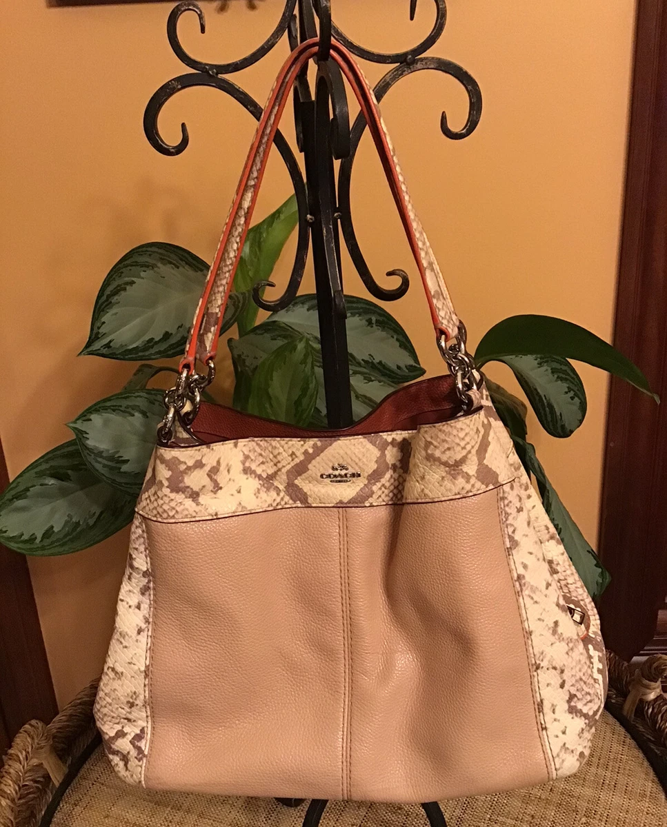 Medium Snake Leather Satchel - Taupe – Da Milano