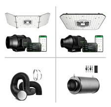 VIVOSUN Aerozesh AeroLight Kit Inline Fan & LED Grow Light & E42A Indoor Plants